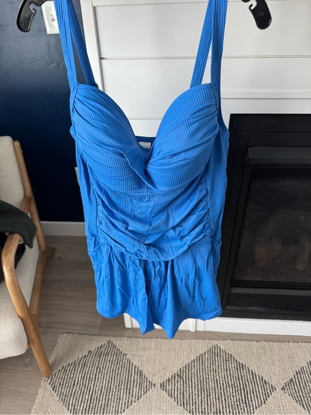 Sunsets Escape Harbor Blue Sandbar Rib Sienna Swim Tummy Control Dress Size 20 - Picture 4 of 7